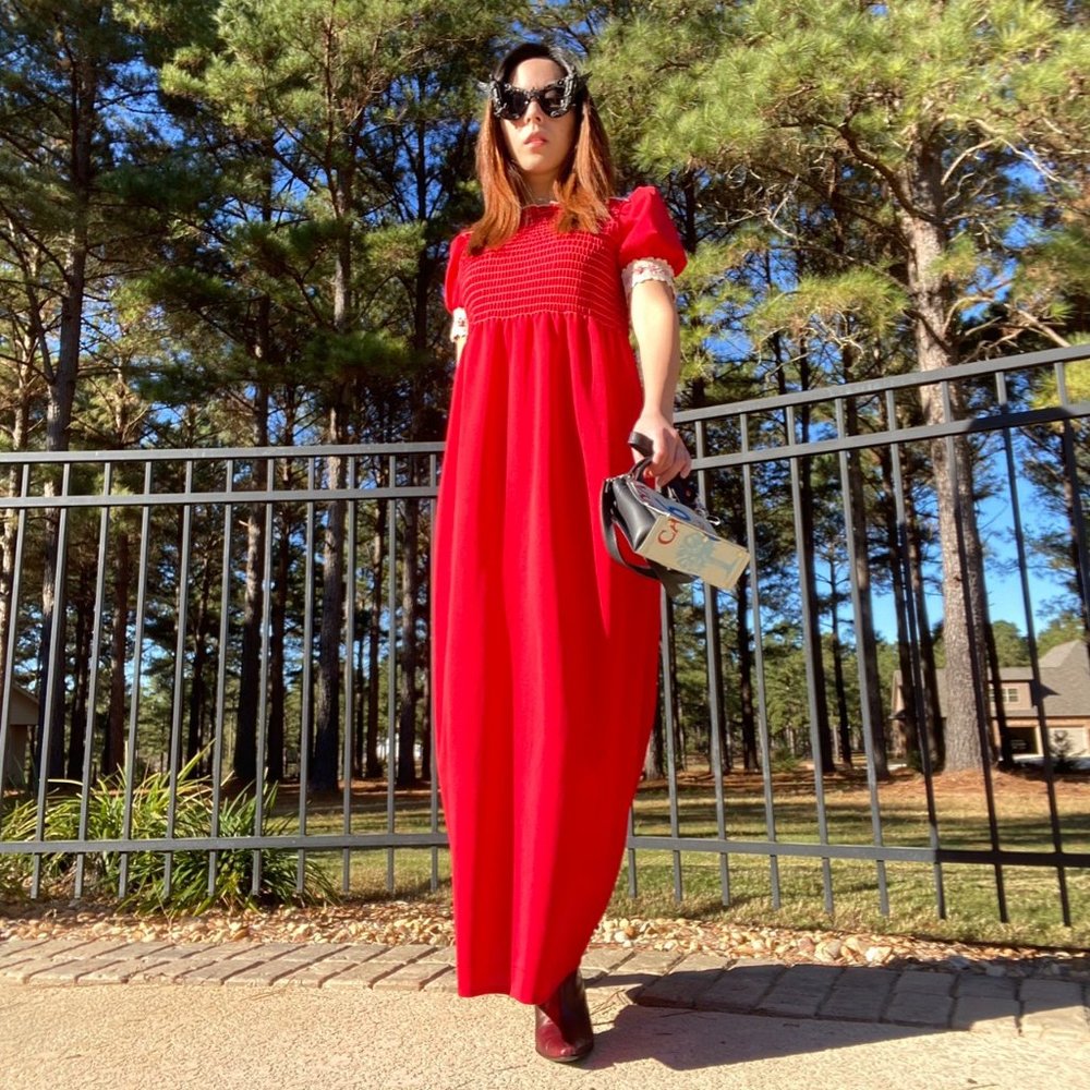EVIL TWINNING EMPIRE WAIST LONG DRESS😈
